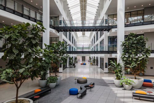 Bell Works Chicago atrium workplace metroburb