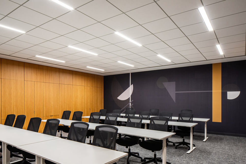 Gather Bell Works training room construction design-build Chicago Hoffman Estates