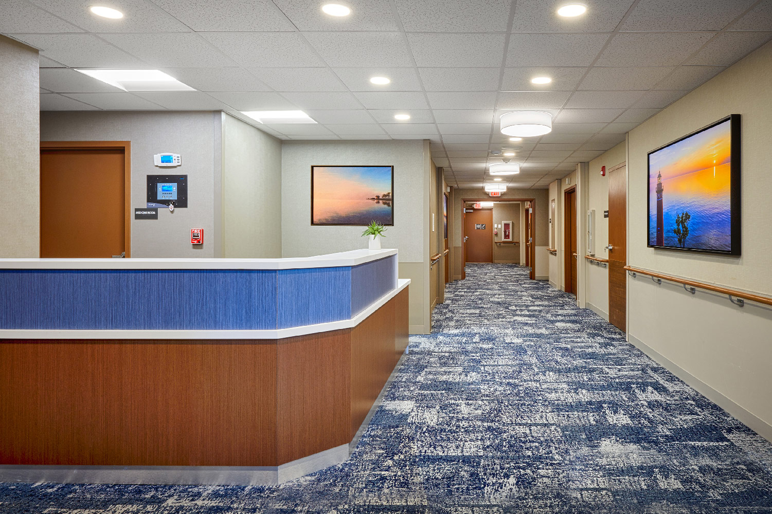 Mission Point Woodward Nurses Station SNF design-build Detroit