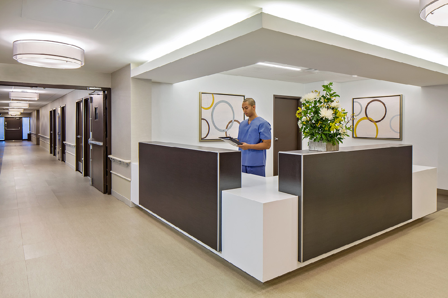 Nurses Station Grove Fox Valley Concerige-feel design-build construction