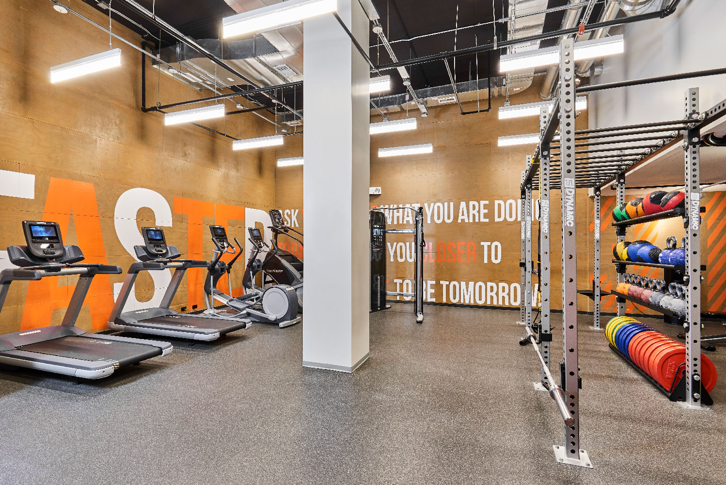 The Kent Fitness Center Gym Renovation from mechanical and storage spaces design-build