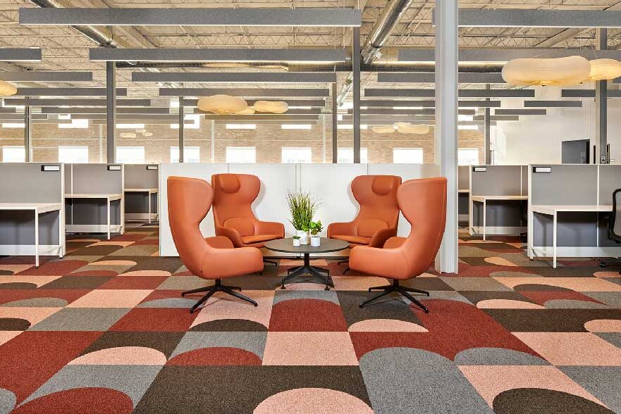 Villa Seating Area Open chicagoland workplace interiors