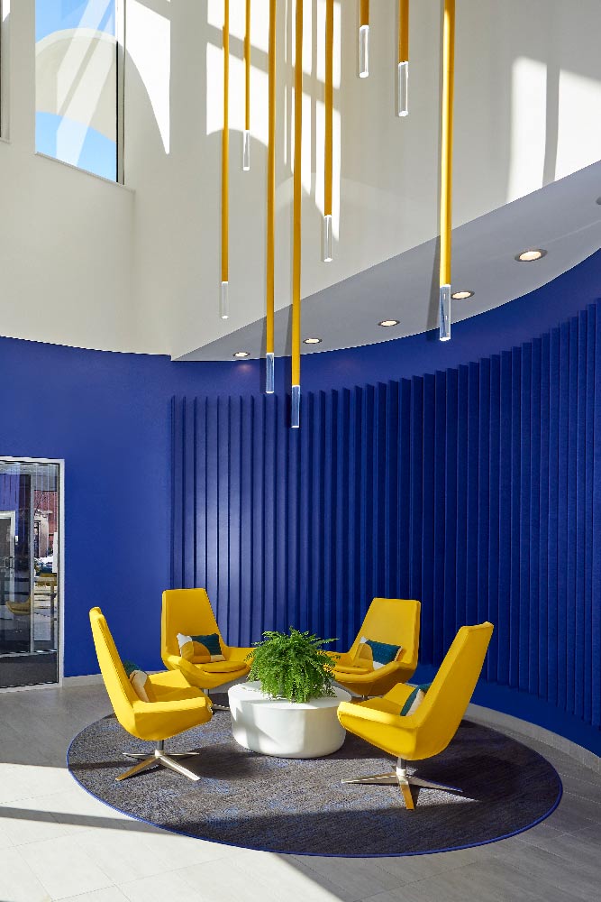 Wave Vertical Lobby Seating Area Multi-Family Housing Apartments Lakeview