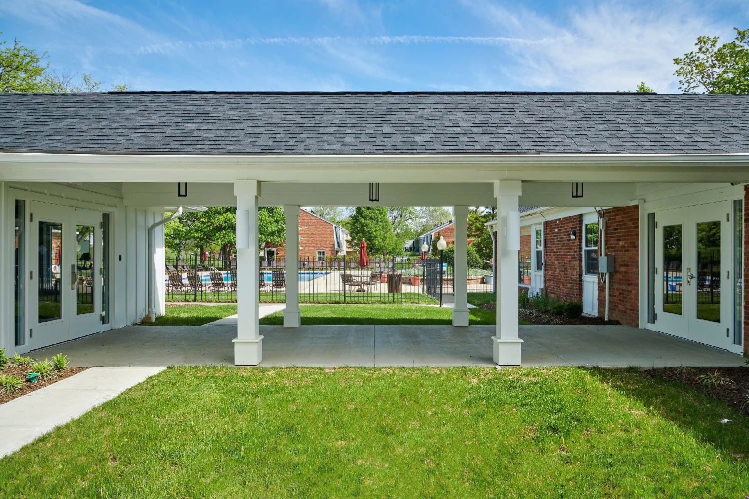 Walkway Connecting Community Lounge in Existing Structure to New Design-Build Fitness Center Addition Walkway Connecting Community Lounge in Existing Structure to New Design-Build Fitness Center Addition student housing governours square